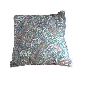 Ralph Lauren Paisley Floral Cotton Pillow Indoor/Outdoor 17"x17"
